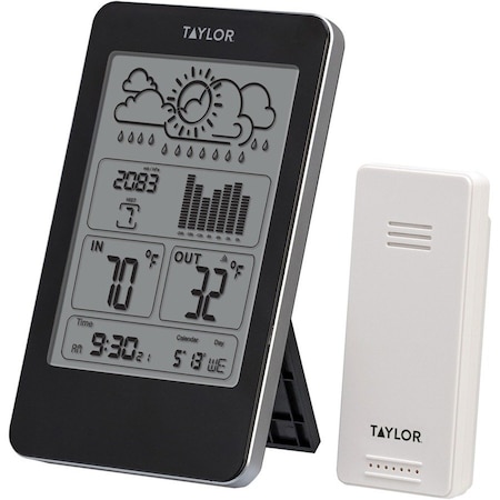 Taylor Indoor/Outdoor Digital Thermometer with Barometer and Timer 1733